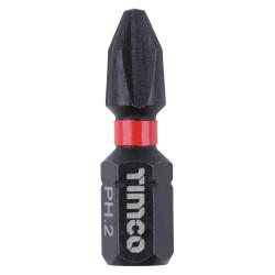 TIMCO X6 Impact Driver Bits - Phillips - PH2 - 25mm Length - Pack of 10