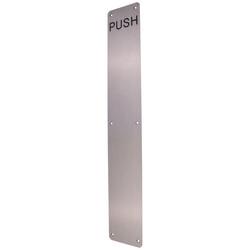 Altro Stainless Steel Finger Plate - Push - 500 x 80 x 1.5mm - Satin