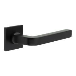 CRES by Frelan Black Sprung Fire Rated Door Handles on Square Rose - CR-104 Range