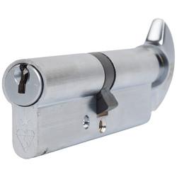 ERA 1 Star 6 Pin Kitemarked 100mm Euro Thumbturn Cylinder - 50mm Turn + 50mm - Satin Nickel