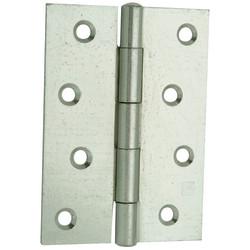 Steel Butt Door Hinge - 100 x 67mm - Bright Zinc Plated - Pair