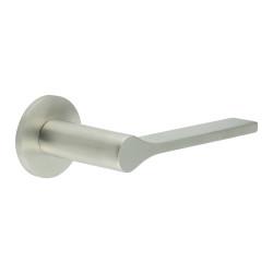 CRES by Frelan Satin Stainless Steel Fixed Dead Door Handles on Round rose - CR-105 Range
