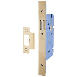 Altro Architectural DIN Latch - 85mm Case - 60mm Backset - Square - PVD Brass