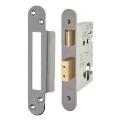 Altro Architectural Euro Profile Sashlock - 78mm Case - 57mm Backset - Radius - Black Nickel