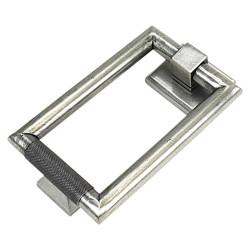 From The Anvil Brompton Rectangular Knurled Door Knocker - Pewter - 145 x 90mm