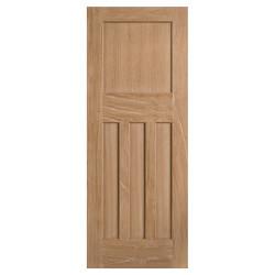 LPD DX 30's 4 Panel Unfinished Solid Internal Door - 2040 x 726 x 40mm - Oak