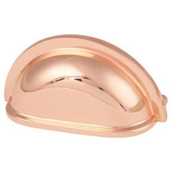 Altro Cabinet Cup Handle - 76mm Centres - Bright Copper