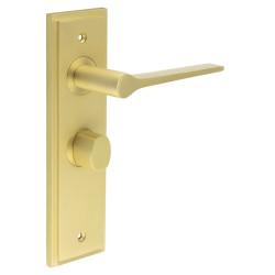 Burlington by Frelan Satin Brass Fire Rated Bathroom Door Handles - Knightsbridge - Inner 2 - 200 x 55mm