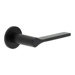 CRES by Frelan Black Unsprung Fire Rated Door Handles on Round rose - CR-105 Range