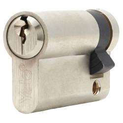 Yale 6 Pin 50mm Euro Single Cylinder - 40 + 10mm - Satin Nickel - Keyed to Differ