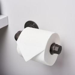 Altro 1/2" Pipe Round Toilet Roll Holder Kit - Grey