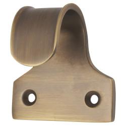 Touchpoint Budget Sash Window Finger Lift - 52 x 35mm - Antique Brass