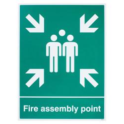 Altro Fire Assembly Point Group Sign - 450 x 600mm - Rigid Plastic