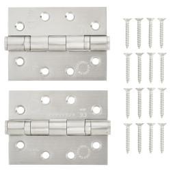 Altro Twin Ball Bearing Grade 13 Butt Fire Door Hinge - 100 x 75 x 3mm - 201 Sat Stainless - Pair