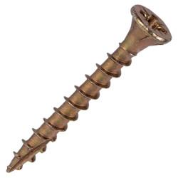 Reisser Cutter Pozi Countersunk Wood Screws - 3.5 x 35mm - Yellow Zinc - Pack of 200