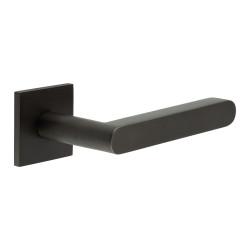 CRES by Frelan Dark Bronze Sprung Fire Rated Door Handles on Square Rose - CR-101 Range