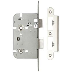Altro Architectural DIN Bathroom Lock - 85mm Case - 60mm Backset - Radius - Pol Stainless Steel