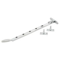 Hampstead Reeded Casement Window Stay - 12"/300mm Length - Polished Chrome