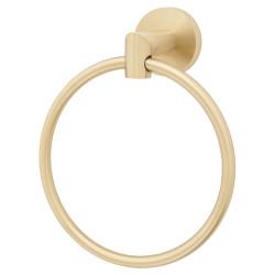 Hampstead Knurled Towel Ring - 180 x 65 x 57mm - Satin Brass