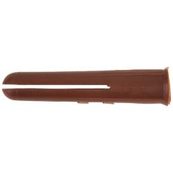 Rawlplug HDPE Plastic Wall Plug - 7 x 37mm - Brown - Pack of 100