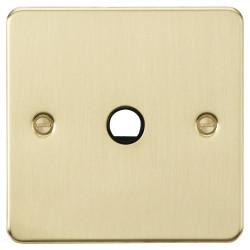 Knightsbridge 20A Flat Plate Flex Outlet Plate - Brushed Brass