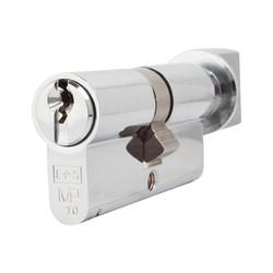 Eurospec 10 Pin 64mm Euro Thumbturn Cylinder - 32mm Turn + 32mm - Pol Chrome - Keyed to Differ