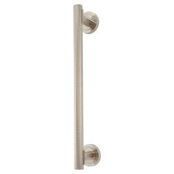 Hampstead Satin Nickel Knurled T-Bar Door Pull Handle on Rose - Screw Fix - 300mm Centres