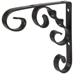 Touchpoint Ornamental Scroll Shelf Bracket - 115 x 110mm - Black