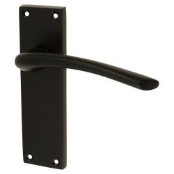 Touchpoint Matt Black Latch Door Handles Pack - Rimini Range