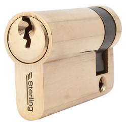 Touchpoint 5 Pin 51mm Euro Single Cylinder - 40 + 11mm - Polished Brass - Keyed to Differ