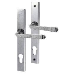Olde Forge Avon Multipoint Slimline Lock Door Handle - Euro - 92mm c/c - Pewter