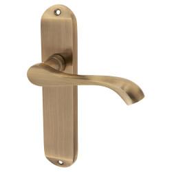 Touchpoint Antique Brass Scroll Latch Door Handles Pack - Ancona Range