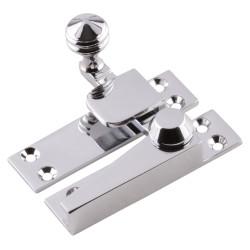 Altro Heavy Duty Reeded Quadrant Arm Sash Window Fastener - 70 x 19mm - Polished Chrome