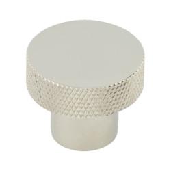 Hoxton by Frelan Wenlock Knurled Round Cabinet Knob - 30mm Diameter - Polished Nickel