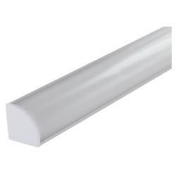 Integral LED Corner Surface Profile with Frosted Diffuser for LED Strip Light - 2000mm - Aluminium