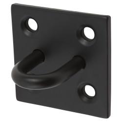 Staple on Plate - 6mm Link - Black