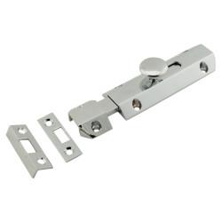 Carlisle Brass French Door Bolt/Flat Section Bolt - 100 x 36mm - Polished Chrome