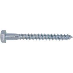 Coach Screw - M8 x 75mm - Zinc Plated - Pack of 5
