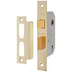 Yale 2 Lever Interior Door Sashlock - 67mm Case - 45mm Backset - Polished Brass