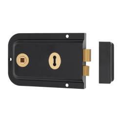 UNION 1445 Pressed Rim Lock - 152 x 102mm - Black