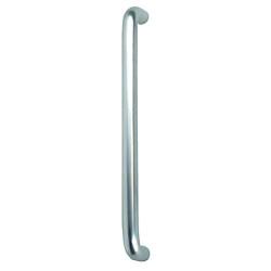 Touchpoint Satin Aluminium 19mm D-Bar Door Pull Handle - Bolt Fix - 305mm Centres