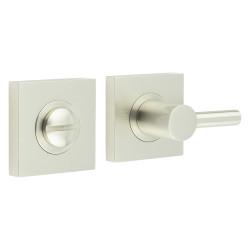 Burlington by Frelan Easy Turn & Release with Square Plain Rose - 50 x 50mm - Satin Nickel