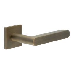 CRES by Frelan Antique Brass Fixed Dead Door Handles on Square Rose - CR-101 Range
