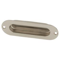 Altro Oval Flush Cabinet Pull Handle - 120 x 40mm - Polished Stainless Steel