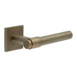 CRES by Frelan Antique Brass Unsprung Fire Rated Door Handles on Square Rose - CR-103 Range
