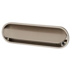 Altro Eccles Oval Flush Cabinet Pull Handle - 150 x 47mm - Satin Nickel