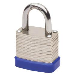Watchman by Squire Laminated Padlock - 30mm Body - 18 x 14mm Shackle - Keyed to Differ - Silver