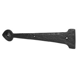 Olde Forge Tudor Plain Door Hinge Front - 305 x 63mm - Antique Black Iron - Pair