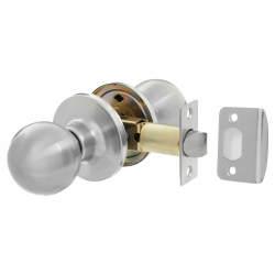 Touchpoint Satin Chrome Bala Hotel Passage Mortice Door Knobset - 65mm Rose Diameter