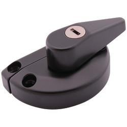 Altro uPVC/Timber 10mm Narrow Back Keep Locking Fitch Sash Window Fastener - 65 x 10mm - Black